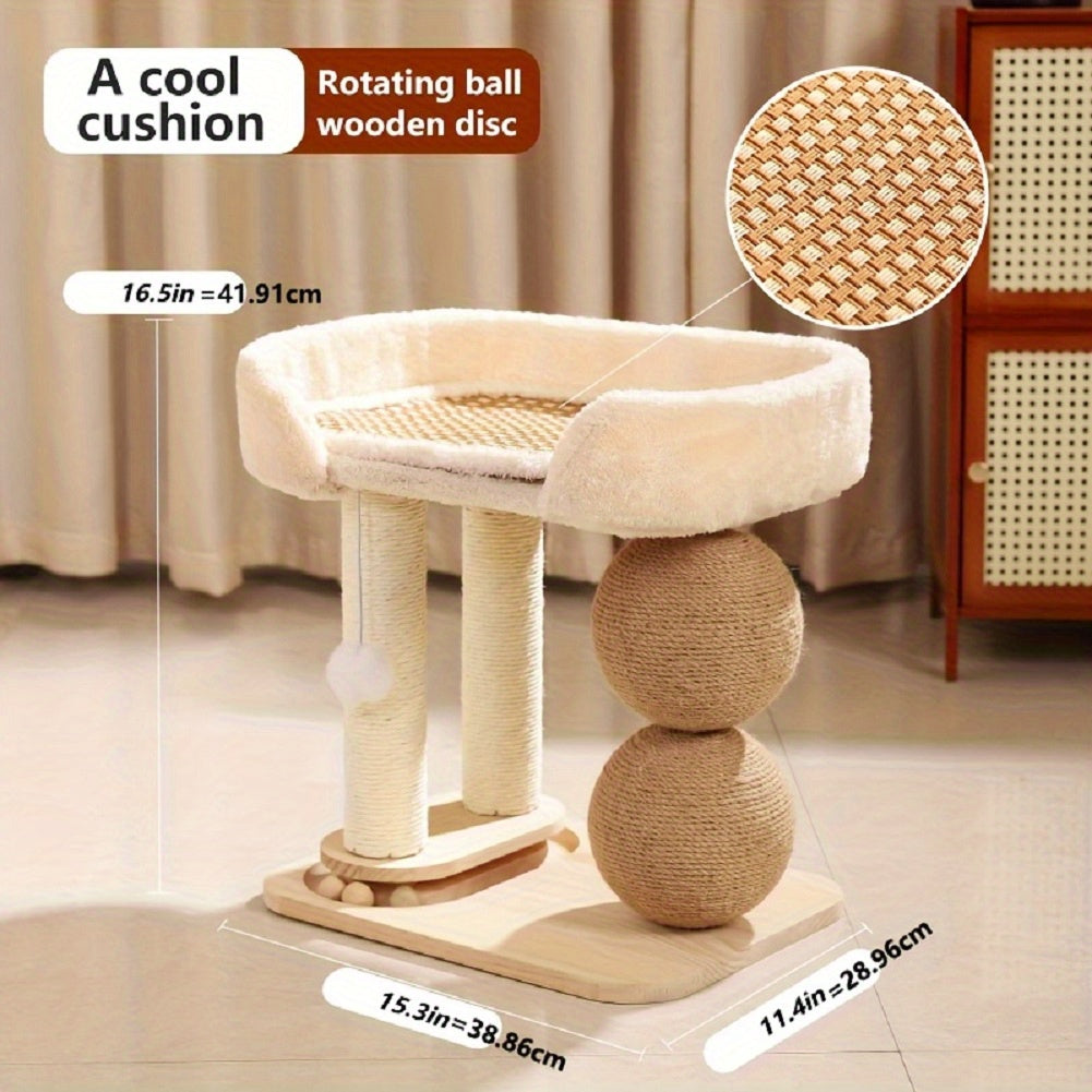 Cool mat cat climbing frame cat bed Cat climbing frame Cat nest sisal column Grinding claws
