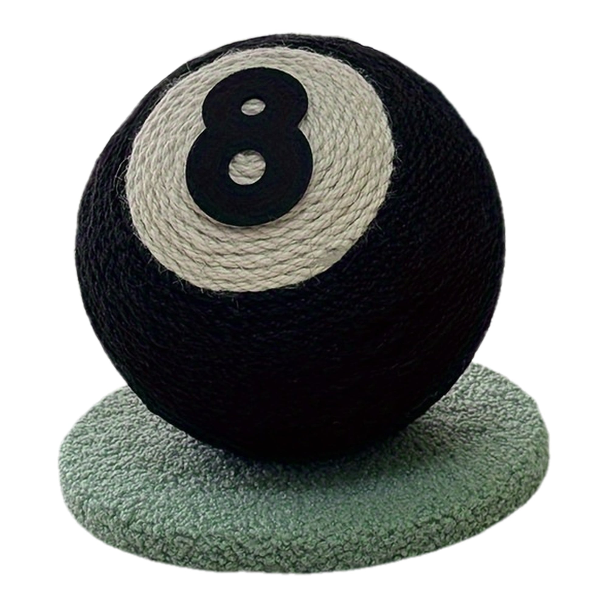 Interactive Vertical Hemp Rope Cat Scratch Post with 8 or 9 Orange Fruit Balls