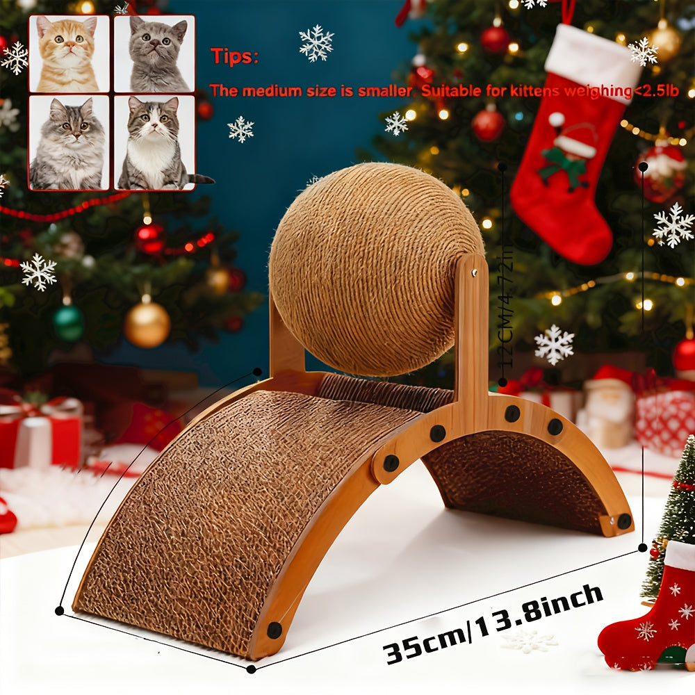 2-in-1 for Cat Ball Toys Cat Scratching Ball, Cat Scratcher Toy, Cat Scratch Board