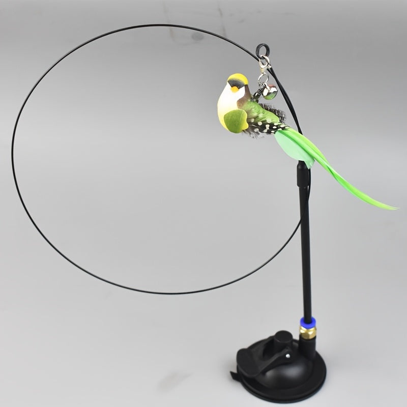 1pc\u002F3pcs for cat Toy - Realistic Feather Design with Suction Cup Base