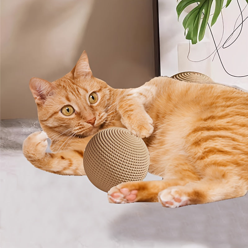 1 Large Three-Dimensional Circular Cat Toy Ball | Self-Entertaining, Boredom Relief
