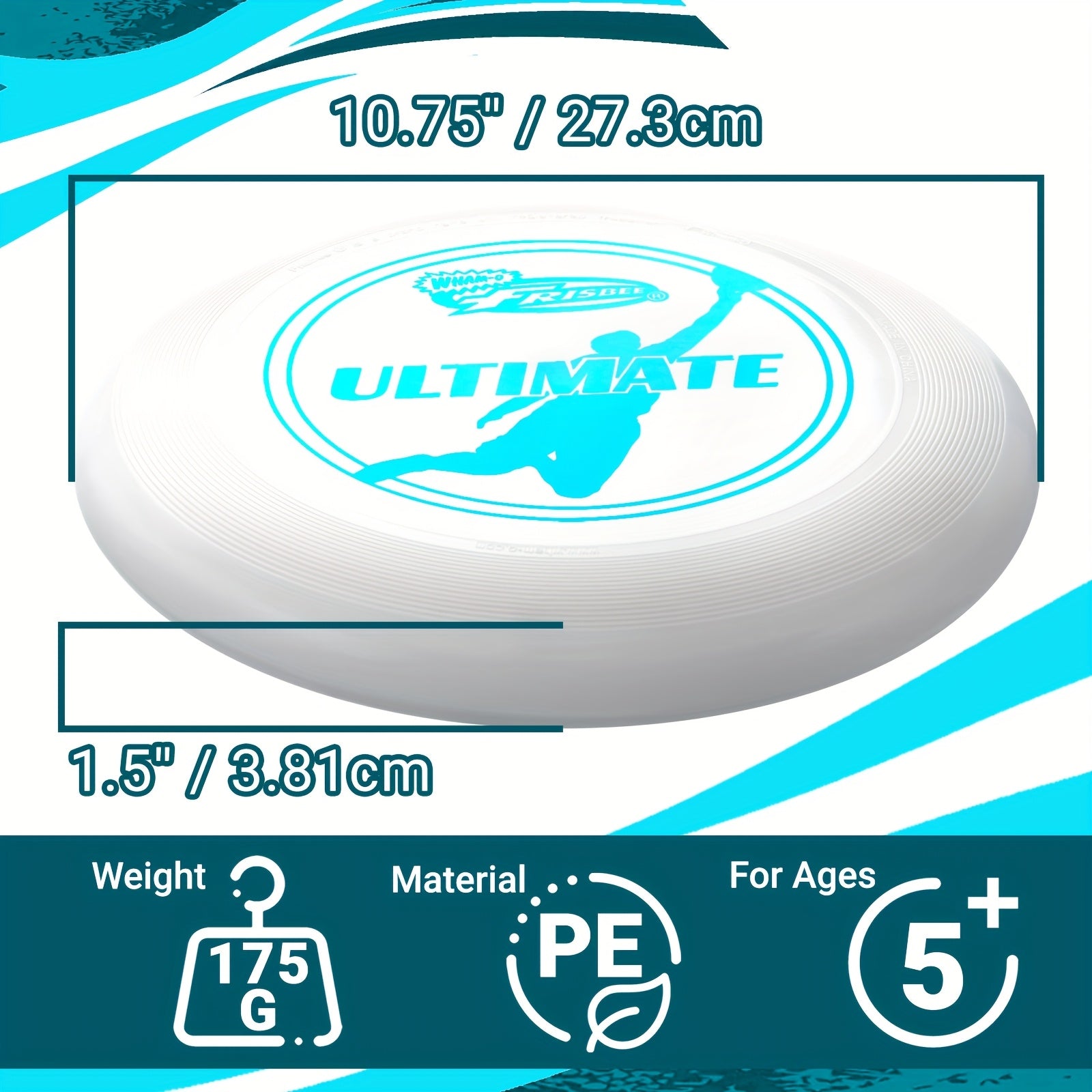 Wham-O Official Ultimate Frisbee - Professional Flying Disc with Non-Slip Grip