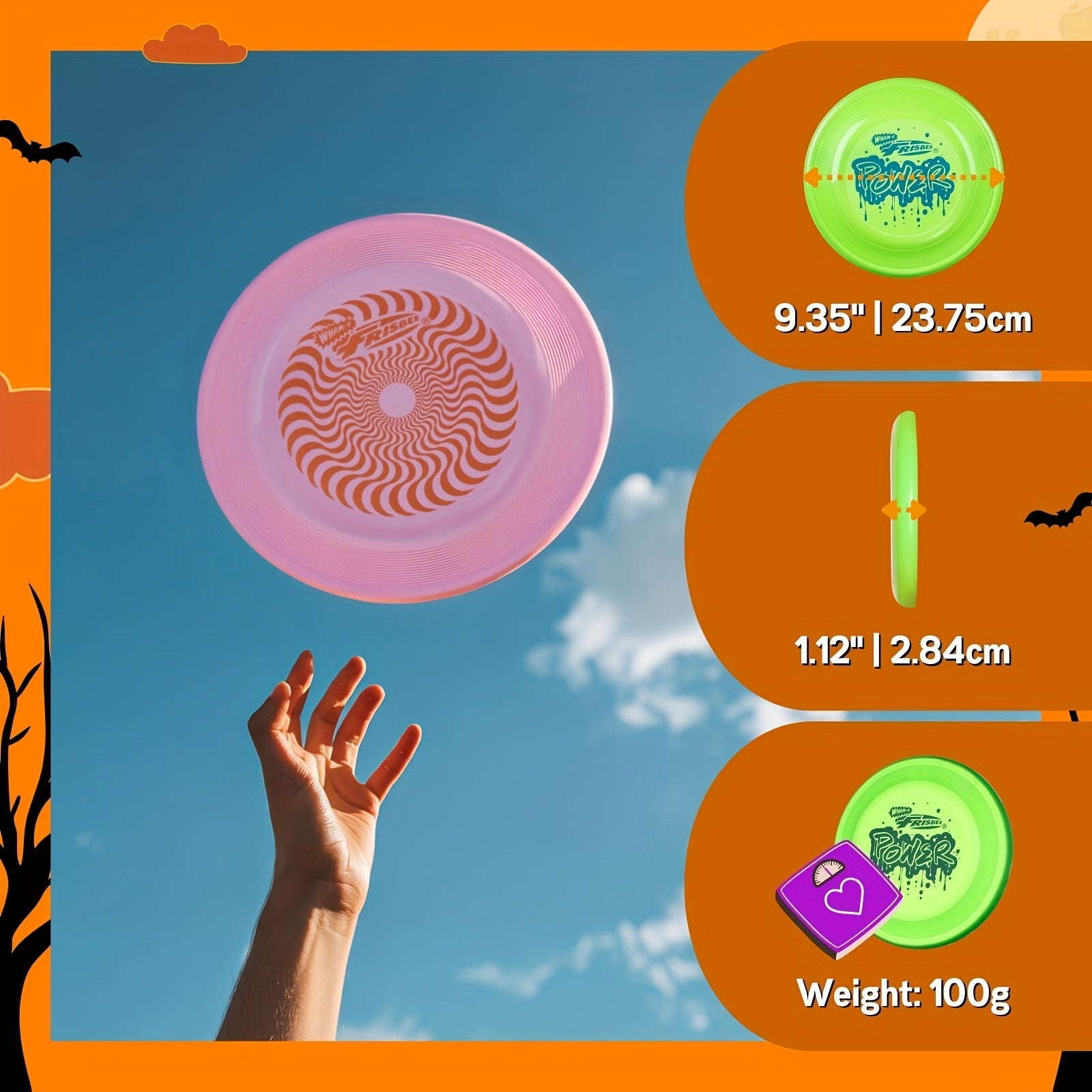 Wham-O Dog Training Disc - 9.35 Inch\u002F23.8cm Safe Flyer for Fetch