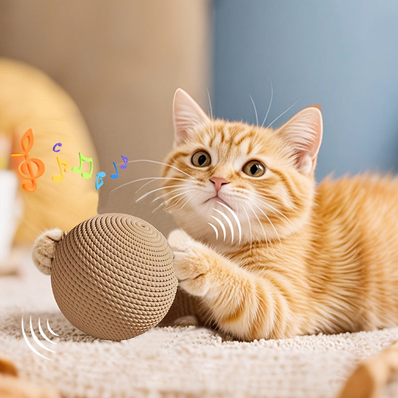 1 Large Three-Dimensional Circular Cat Toy Ball | Self-Entertaining, Boredom Relief