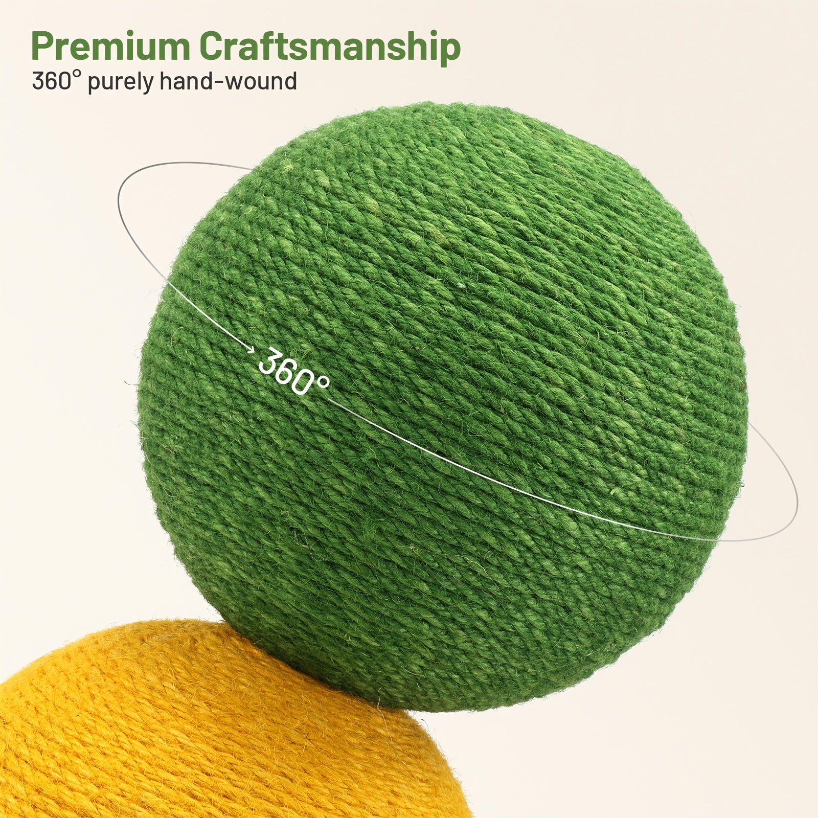 Triple Cat Scratch Ball Scratching Post | 360° Fully Rotatable