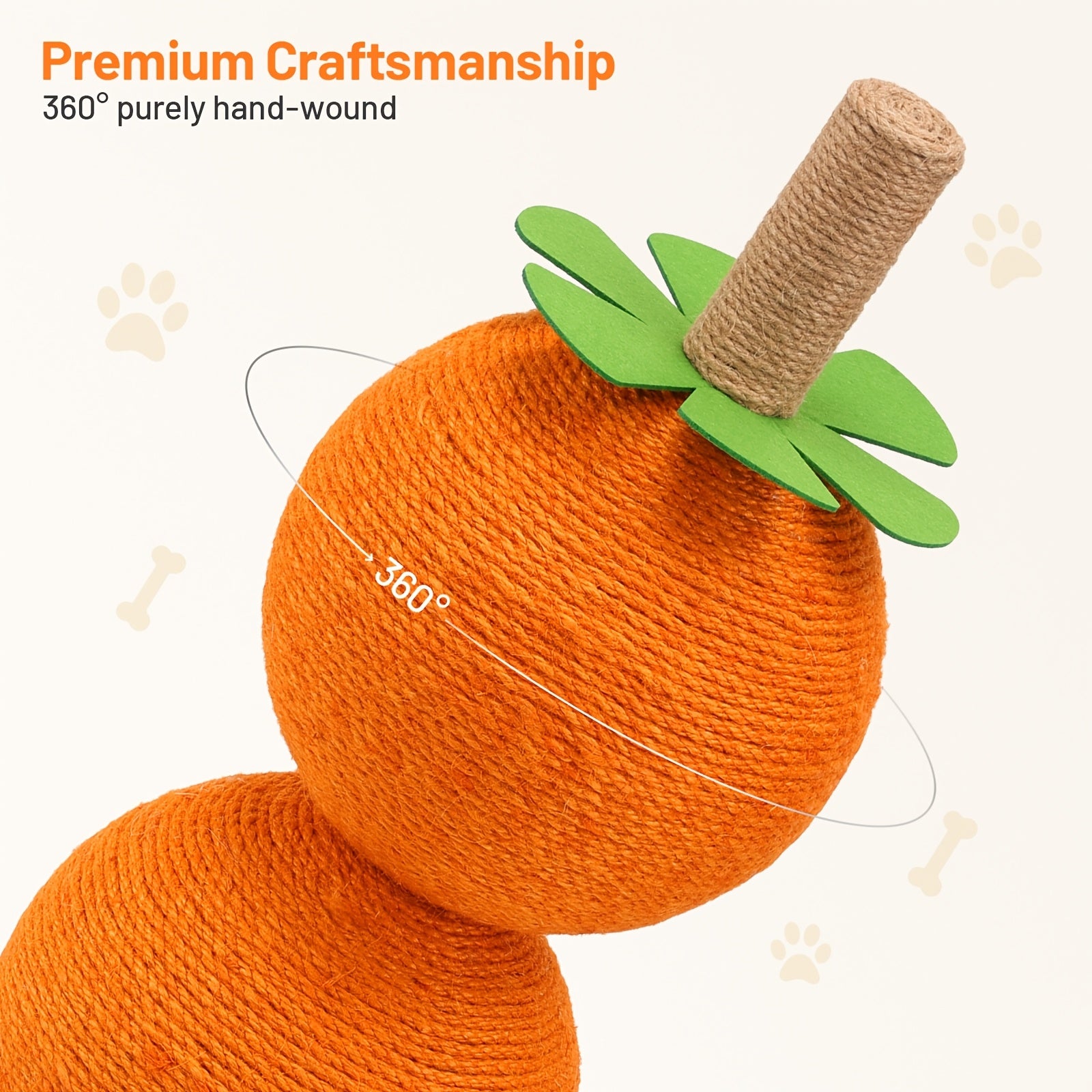 Interactive 360° Rotating Cat Scratching Post with 3-Tier Ball String