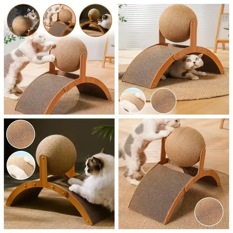 2-in-1 for Cat Ball Toys Cat Scratching Ball, Cat Scratcher Toy, Cat Scratch Board