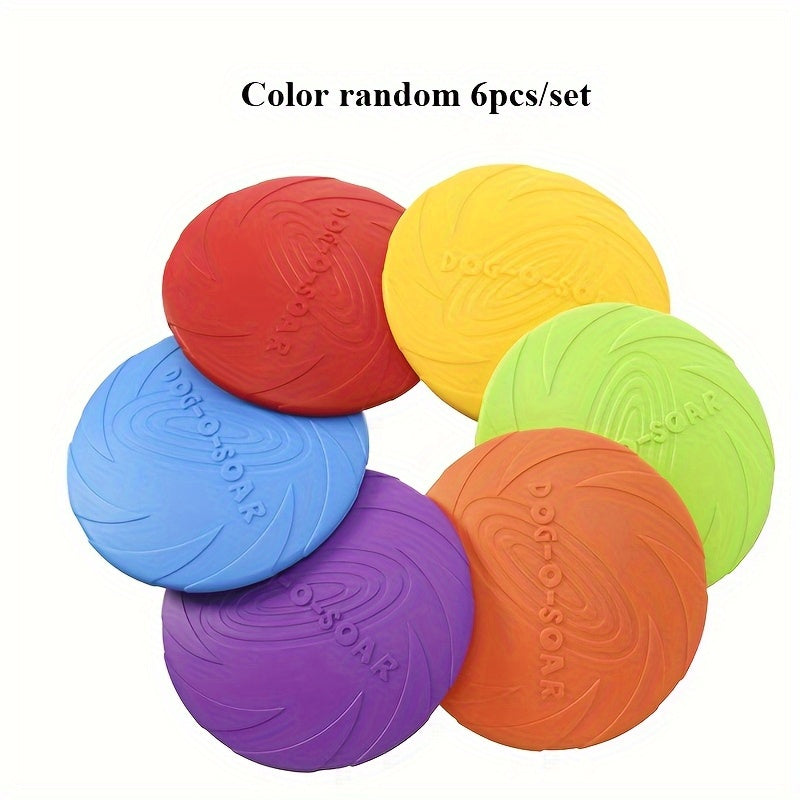 Vibrant Rubber Flying Discs for Dogs - Tough And Resistant to Bites