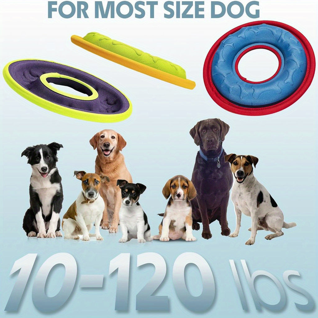 3pcs Interactive Flying Discs for Dogs - Lightweight