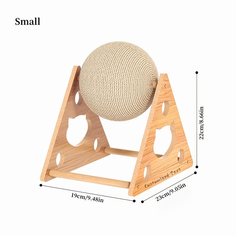 Customizable Durable Cat Scratching Ball, Vertical Sisal Ball for Cat Trees