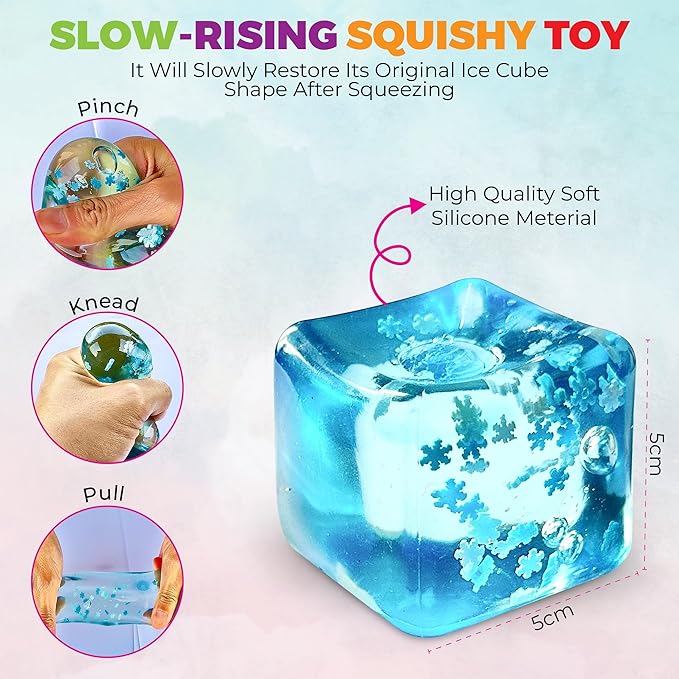 Stress Balls Ice Cube with Snowflakes Inside for Your Best Mellow and Chill