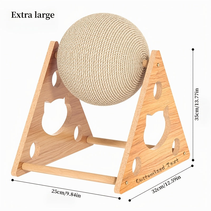 Customizable Durable Cat Scratching Ball, Vertical Sisal Ball for Cat Trees