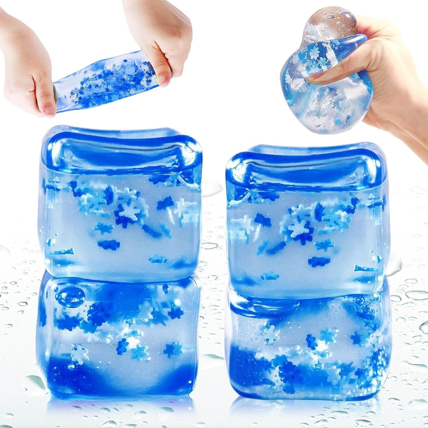 Stress Balls Ice Cube with Snowflakes Inside for Your Best Mellow and Chill
