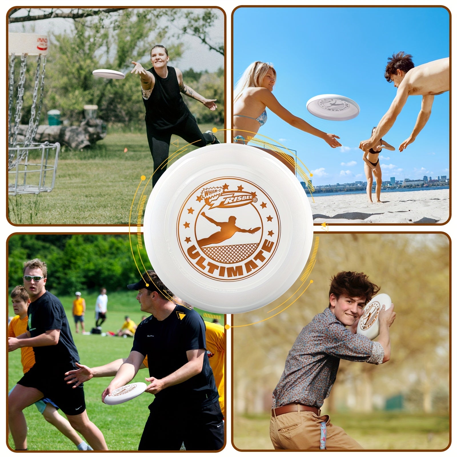 Wham-O Official Ultimate Frisbee - Professional Flying Disc with Non-Slip Grip