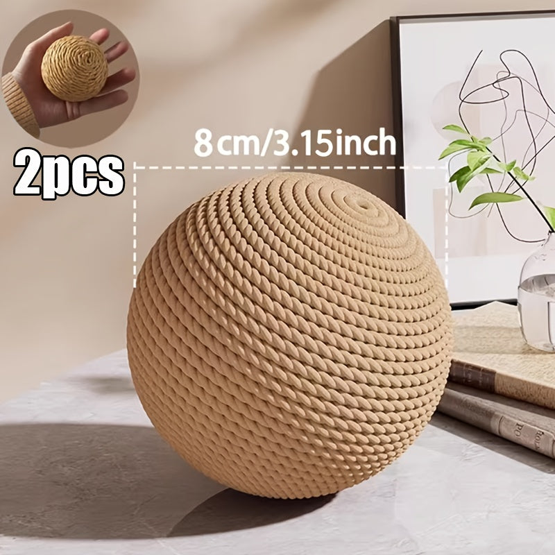2\u002F3pcs Large Sisal Cat Toy Ball, Safety Sisal Material, Self-Entertainment