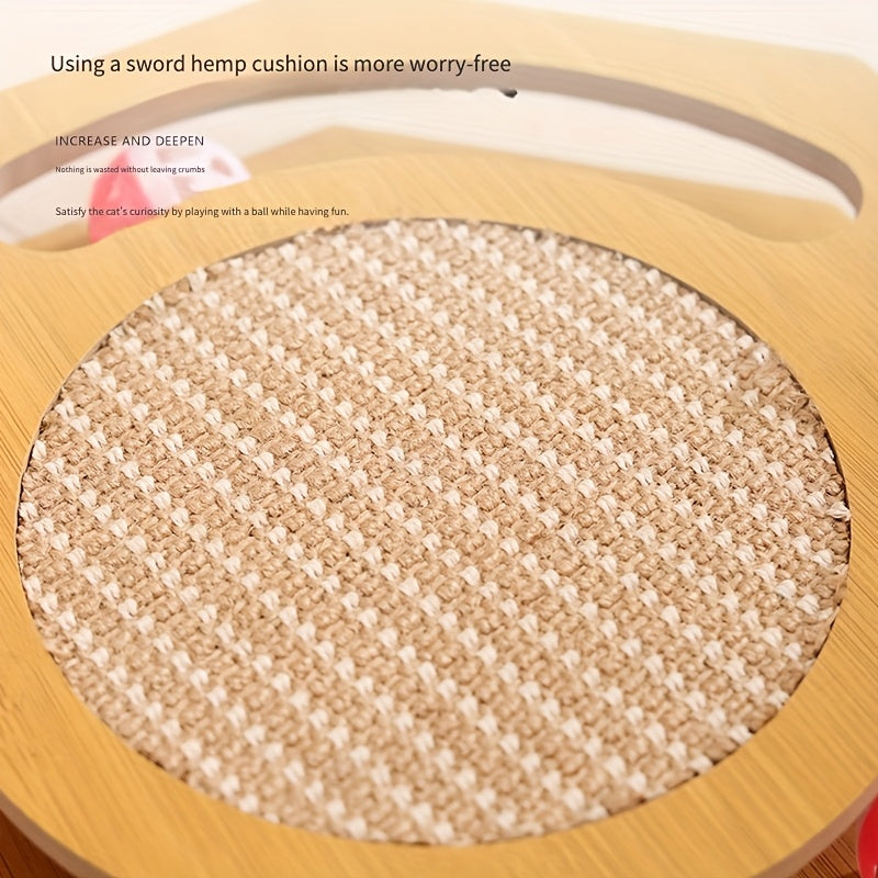 Cat Toys For Indoor Cats, Cat Scratchers With Cat Teaser Stick, Durable Cat Scratching Post With Bell Balls