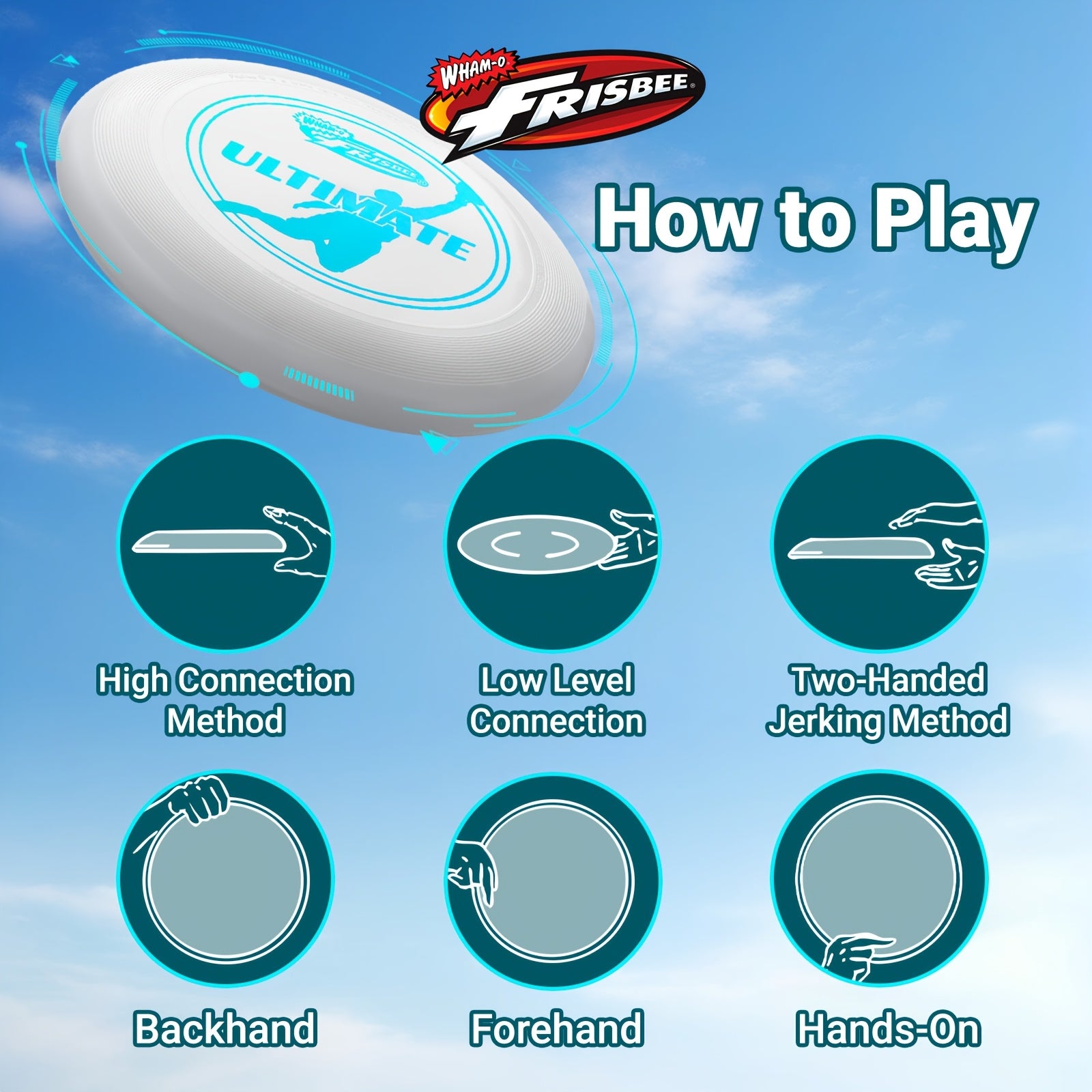 Wham-O Official Ultimate Frisbee - Professional Flying Disc with Non-Slip Grip