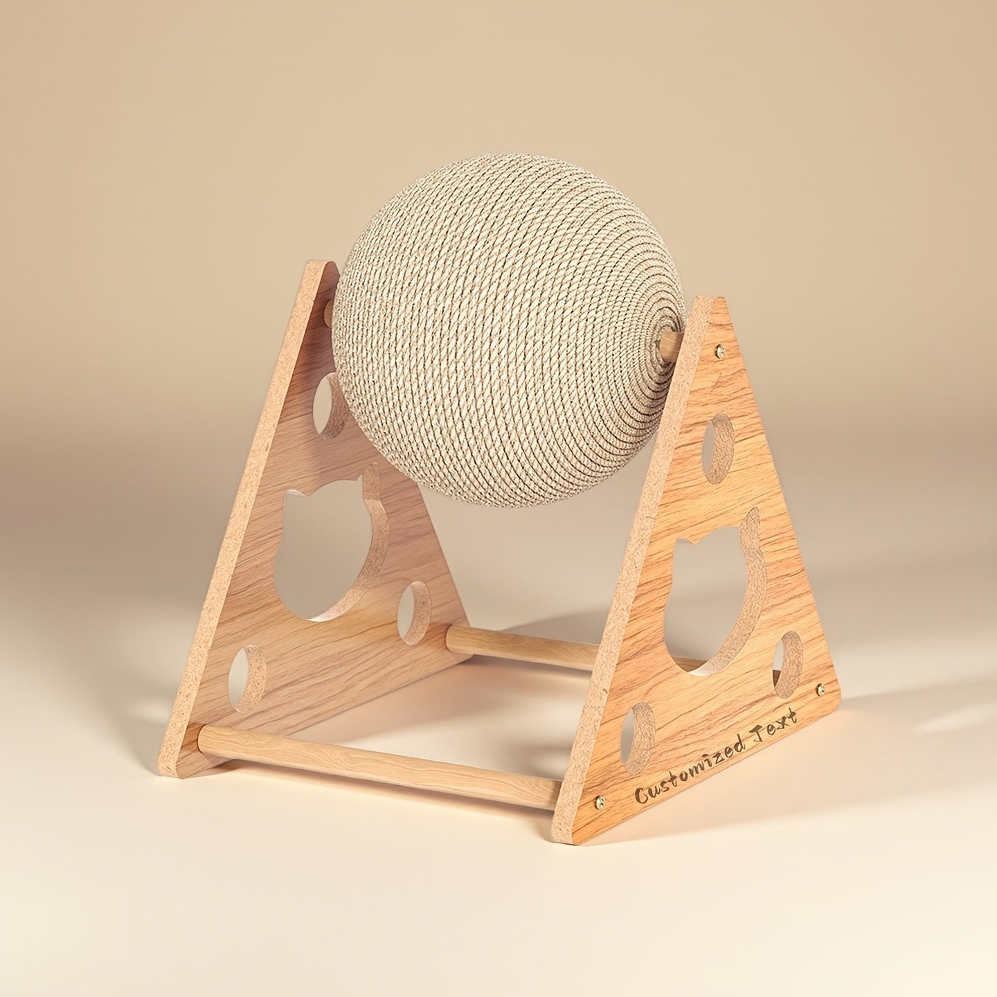 Customizable Durable Cat Scratching Ball, Vertical Sisal Ball for Cat Trees