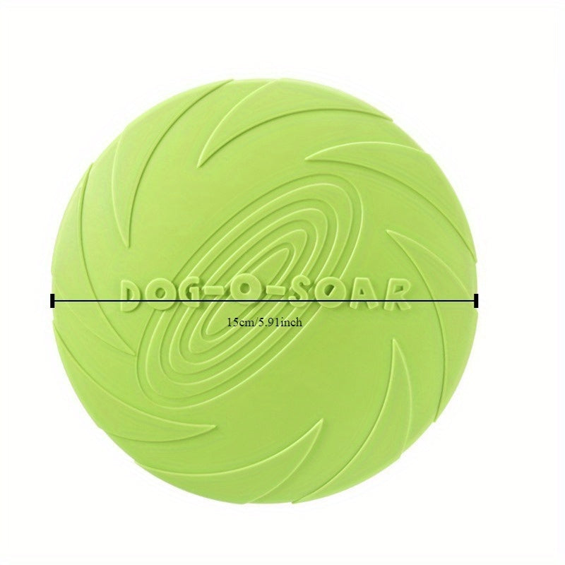 Vibrant Rubber Flying Discs for Dogs - Tough And Resistant to Bites